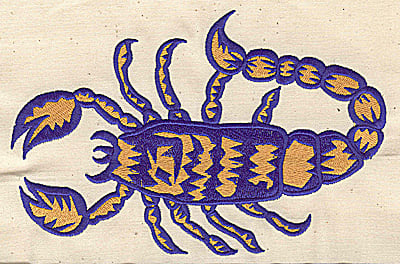 Embroidery Design: Scorpion large<br> 7.15w X 4.71h