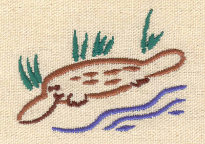 Embroidery Design: Platypus<br> 2.67w X 1.94h