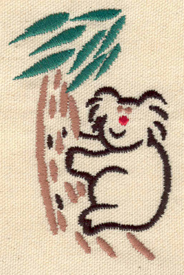 Embroidery Design: Koala bear <br> 2.36w X 3.50h