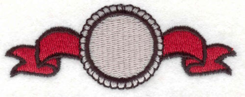 Embroidery Design: Banner 8<BR>1.16" x 3.14"