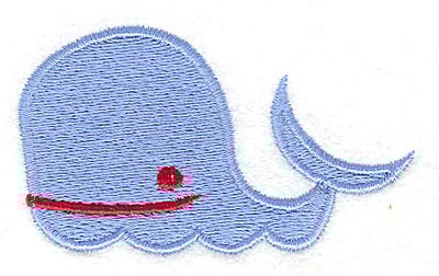 Embroidery Design: Whale blue <br>2.72"w X 1.56"h