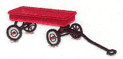 Embroidery Design: Wagon <br>3.15"w X 1.37"h