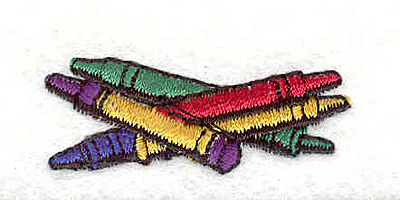 Embroidery Design: Crayons <br>1.65"w X 0.63"h