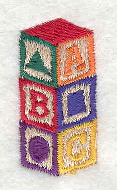 Embroidery Design: Blocks <br>0.74"w X 2.56"h