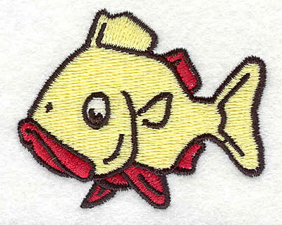 Embroidery Design: Fish <br>2.54"w X 2.04"h