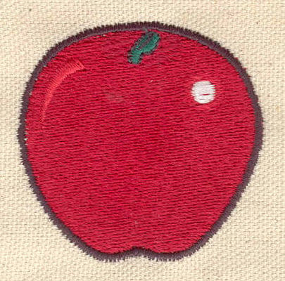 Embroidery Design: Apple<br> 2.02w X 1.97h