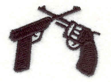 Embroidery Design: Pistols<br>1.26w X 1.59h