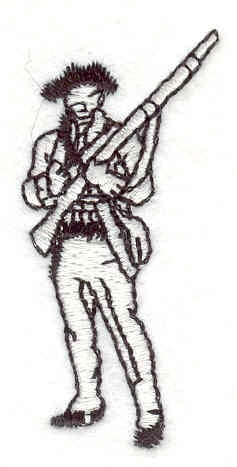 Embroidery Design: Soldier 3 <br> 2.14" x 0.95"