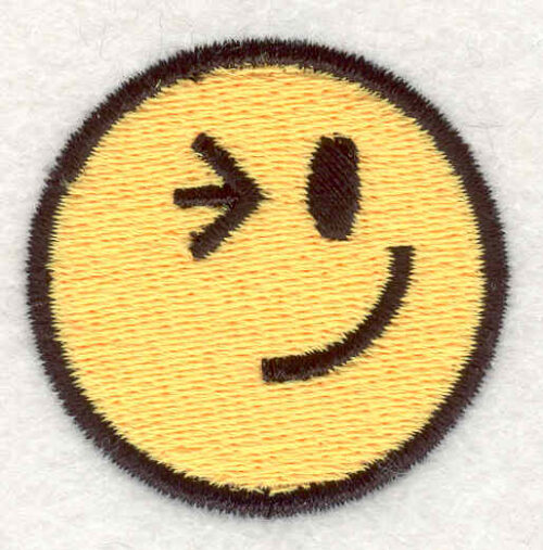 Embroidery Design: Smiley Face 4<br>1.53"x1.54"