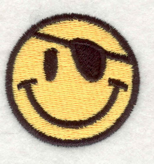 Embroidery Design: Smiley Face 6<br>1.53"x1.54"