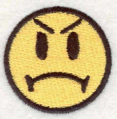 Embroidery Design: Smiley Face 9<br>1.53"x1.54"