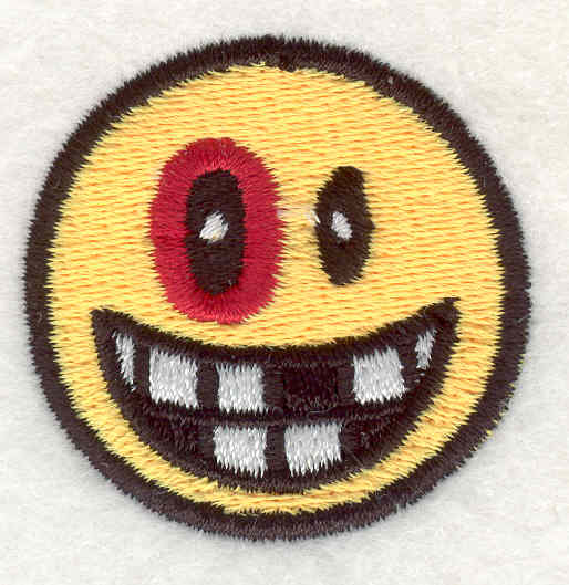 Embroidery Design: Smiley Face 11<br>1.52"x1.54" | Embroidery Legacy Embroidery Design: Smiley Face 11<br>1.52"x1.54"