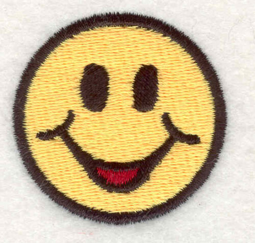 Embroidery Design: Smiley Face 12<br>1.53"x1.54"