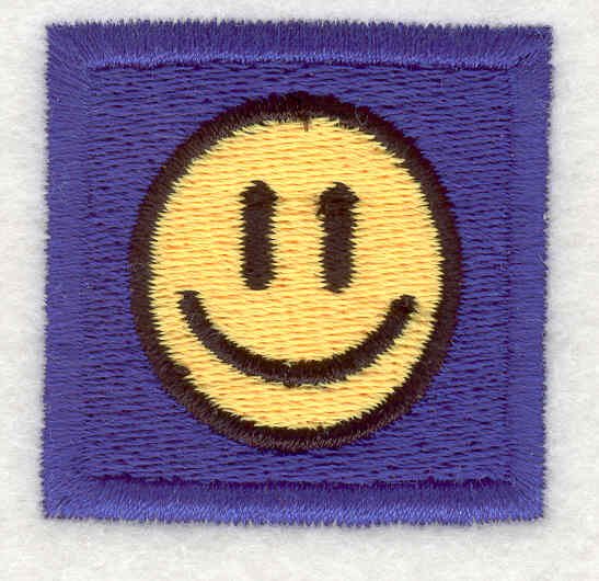 Embroidery Design: Smiley Face 14<br>1.52"x1.54" | Embroidery Legacy Embroidery Design: Smiley Face 14<br>1.52"x1.54"