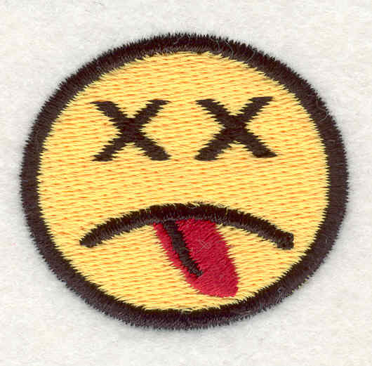 Embroidery Design: Smiley Face 17<br>1.42"x1.57" | Embroidery Legacy Embroidery Design: Smiley Face 17<br>1.42"x1.57"