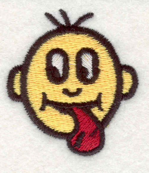 Embroidery Design: Smiley Face 18<br>1.67"x1.51"