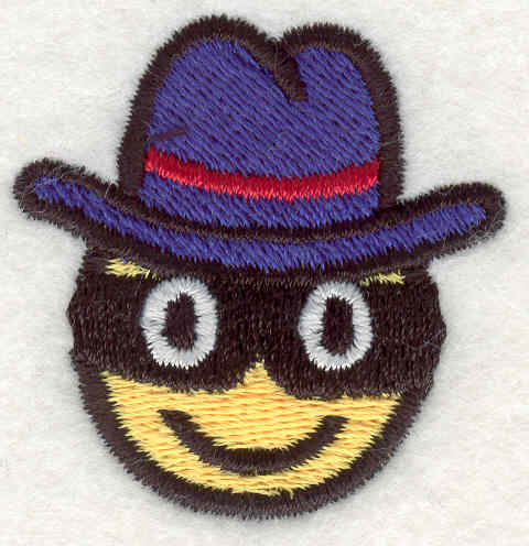 Embroidery Design: Smiley Face 19<br>1.53"x1.48"