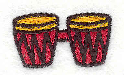 Embroidery Design: Bongos <br>0.86" X 1.54"