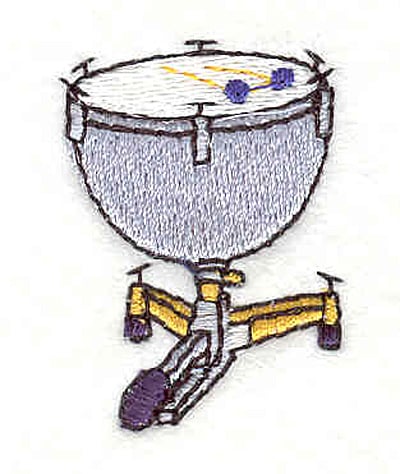 Embroidery Design: Drum  <br>1.51" X 1.09"