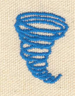 Embroidery Design: Tornado <br> 0.94w X 1.25h