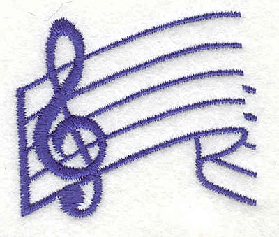Embroidery Design: Music Bar <br>2.06" X 2.33"