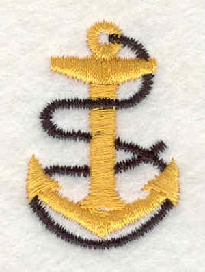 Embroidery Design: Anchor with rope G <br>1.80"w X 1.77"h