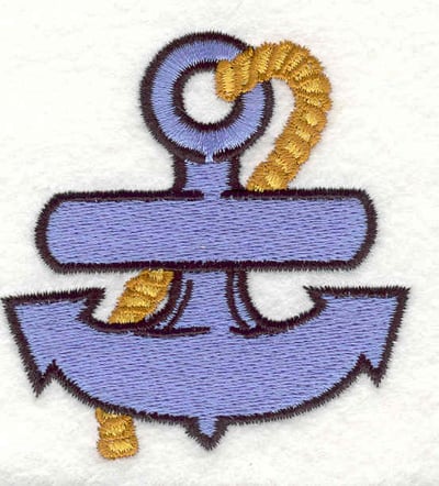 Embroidery Design: Anchor with rope I <br>2.60"w X 2.69"h