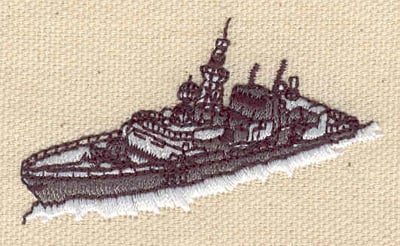 Embroidery Design: Battleship<br> 2.39w X 1.41h