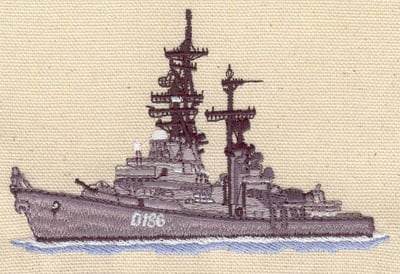Embroidery Design: Destroyer<br> 4.35w X 2.83h