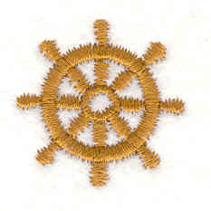 Embroidery Design: Ship wheel C <br>0.91"w X 0.91"h