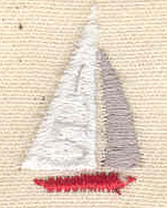 Embroidery Design: Mini sailboat<br> 0.56w X 0.86h
