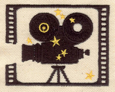 Embroidery Design: Movie camera<br> 3.07w X 2.44h
