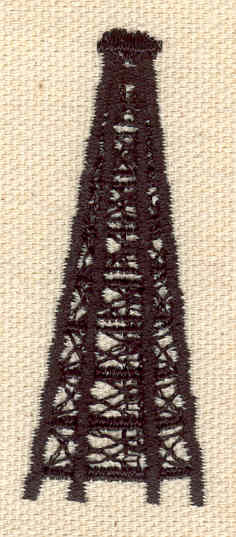 Embroidery Design: Oil well<br> 0.93w X 2.37h