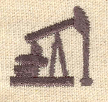 Embroidery Design: Oil rig<br> 1.38w X 1.33h