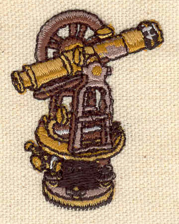 Embroidery Design: Surveying equipment<br> 1.50w X 2.02h