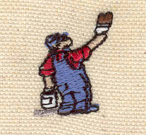 Embroidery Design: Painter<br> 0.82w X 1.05h