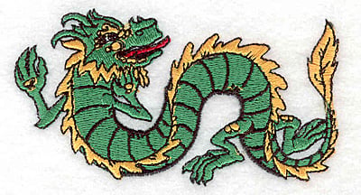 Embroidery Design: Dragon A<br>2.06"Hx3.79"W