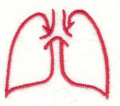 Embroidery Design: Lungs 1 <br> 1.69" x 1.98"