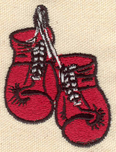 Embroidery Design: Boxing Gloves<br> 2.07w X 2.73h