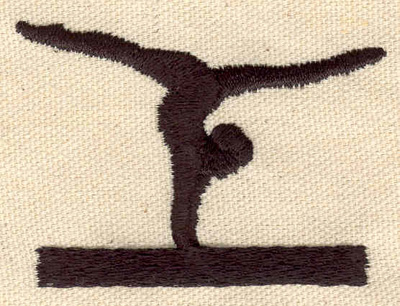 Embroidery Design: Balance beam gymnast<br> 2.56w X 1.85h