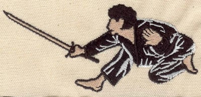 Embroidery Design: Karate fighter<br> 4.80w X 2.20h