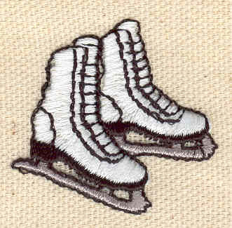 Embroidery Design: Figure skates<br> 1.48w X 1.38h