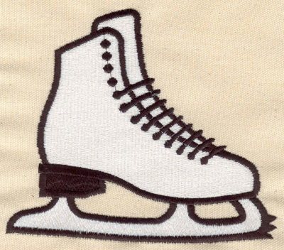 Embroidery Design: Figure skate large<br> 5.83w X 5.02h