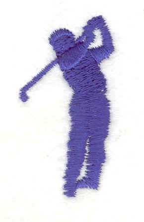 Embroidery Design: Golfer 1 <br>0.99"w X 1.81"h