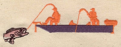 Embroidery Design: Fishing<br> 4.26w X 1.50h