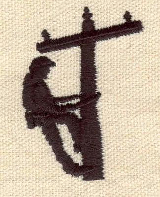 Embroidery Design: Lineman<br> 1.40w X 1.95h