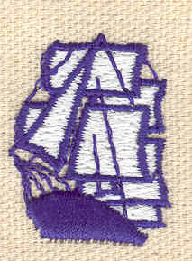Embroidery Design: Sailing ship<br> 0.91w X 1.17h