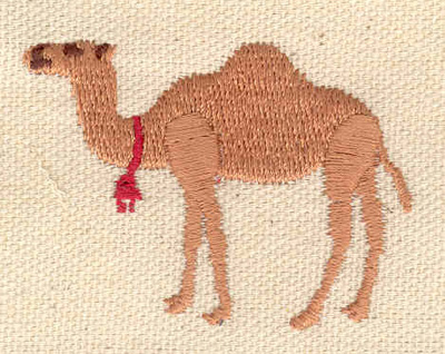 Embroidery Design: Camel with bell<br> 2.06w 1.53h