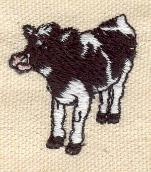 Embroidery Design: Cow<br> 1.23w X 1.41h