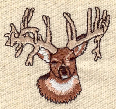 Embroidery Design: Deer head D<br>2.17w X 2.02h